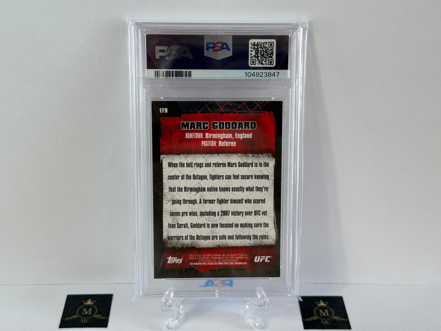 Mark Goddard PSA 9 Mint 2010 Topps UFC 179