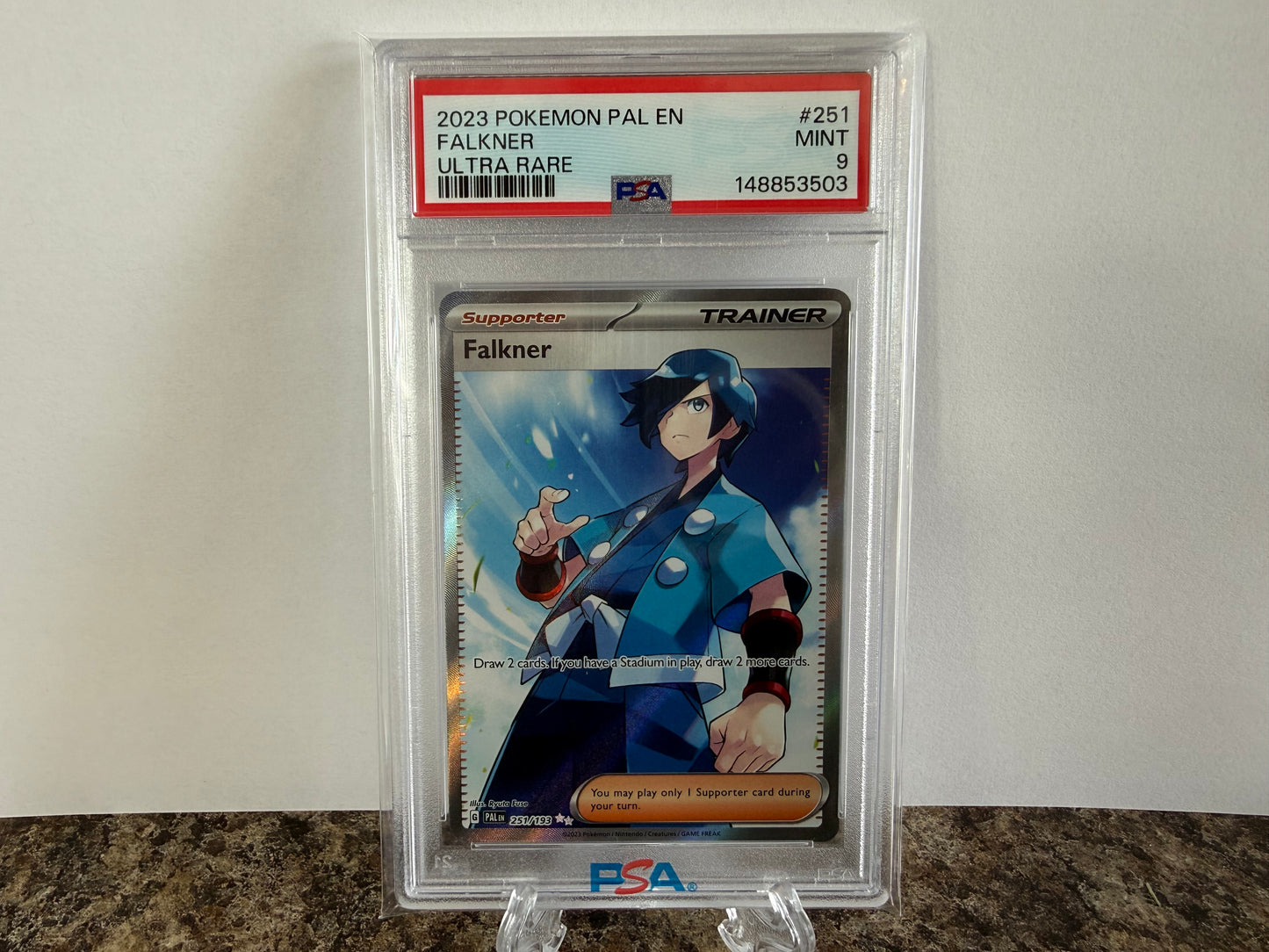 Falkner Ultra Rare PSA 9 Mint 2023 Pokémon PAL 251