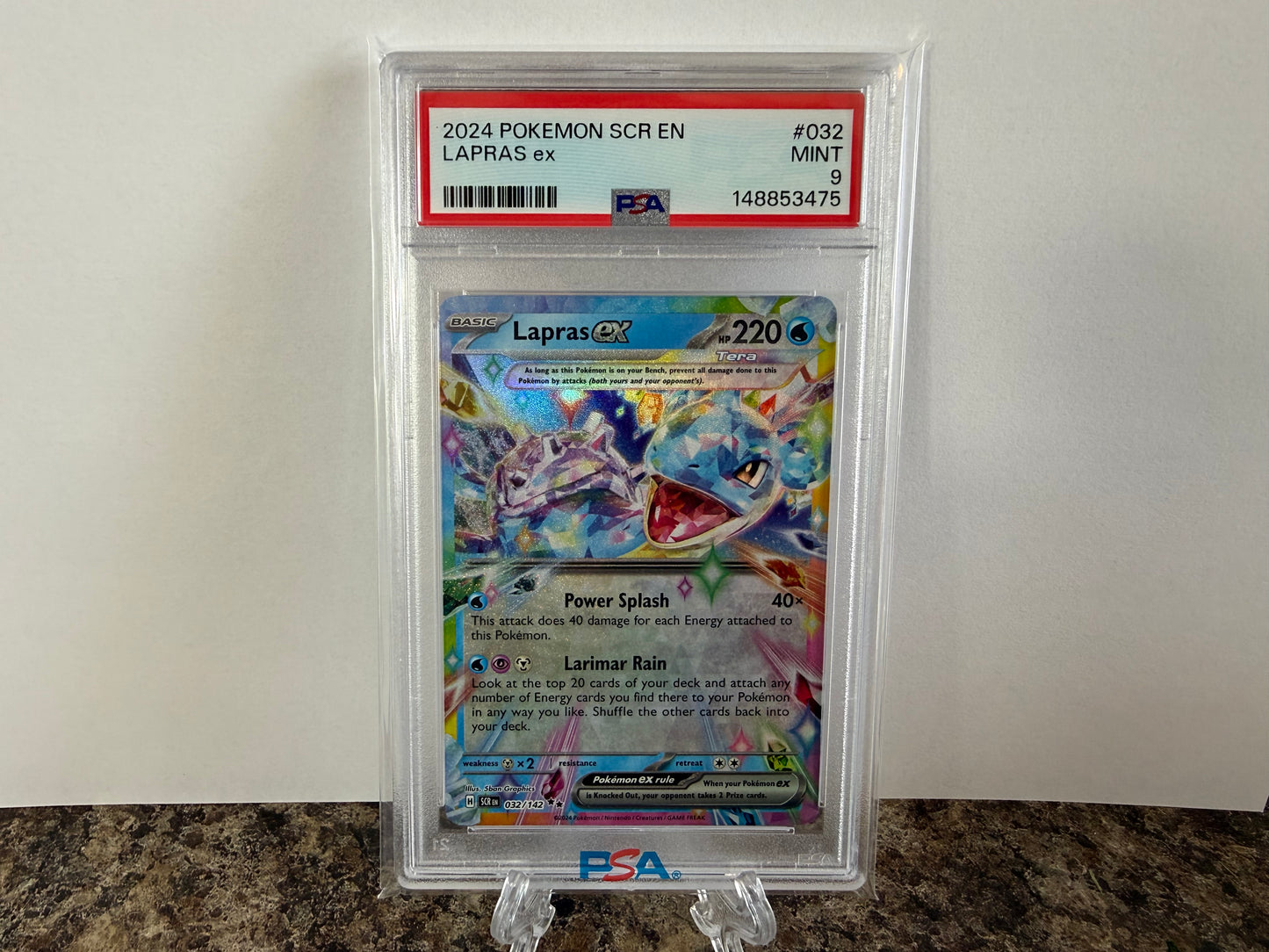 Lapras ex PSA 9 Mint 2024 Pokémon SCR 032