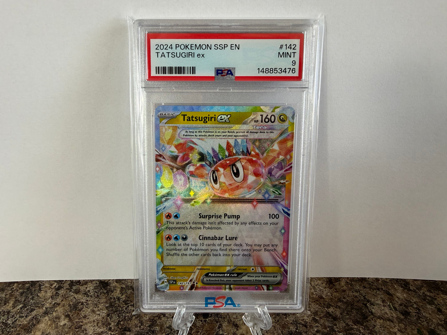 Tatsugiri ex PSA 9 Mint 2024 Pokémon SSP 142