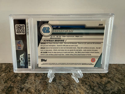 Drake Maye 1st Bowman PSA 10 Gem Mint 2023 Bowman Chrome U 200