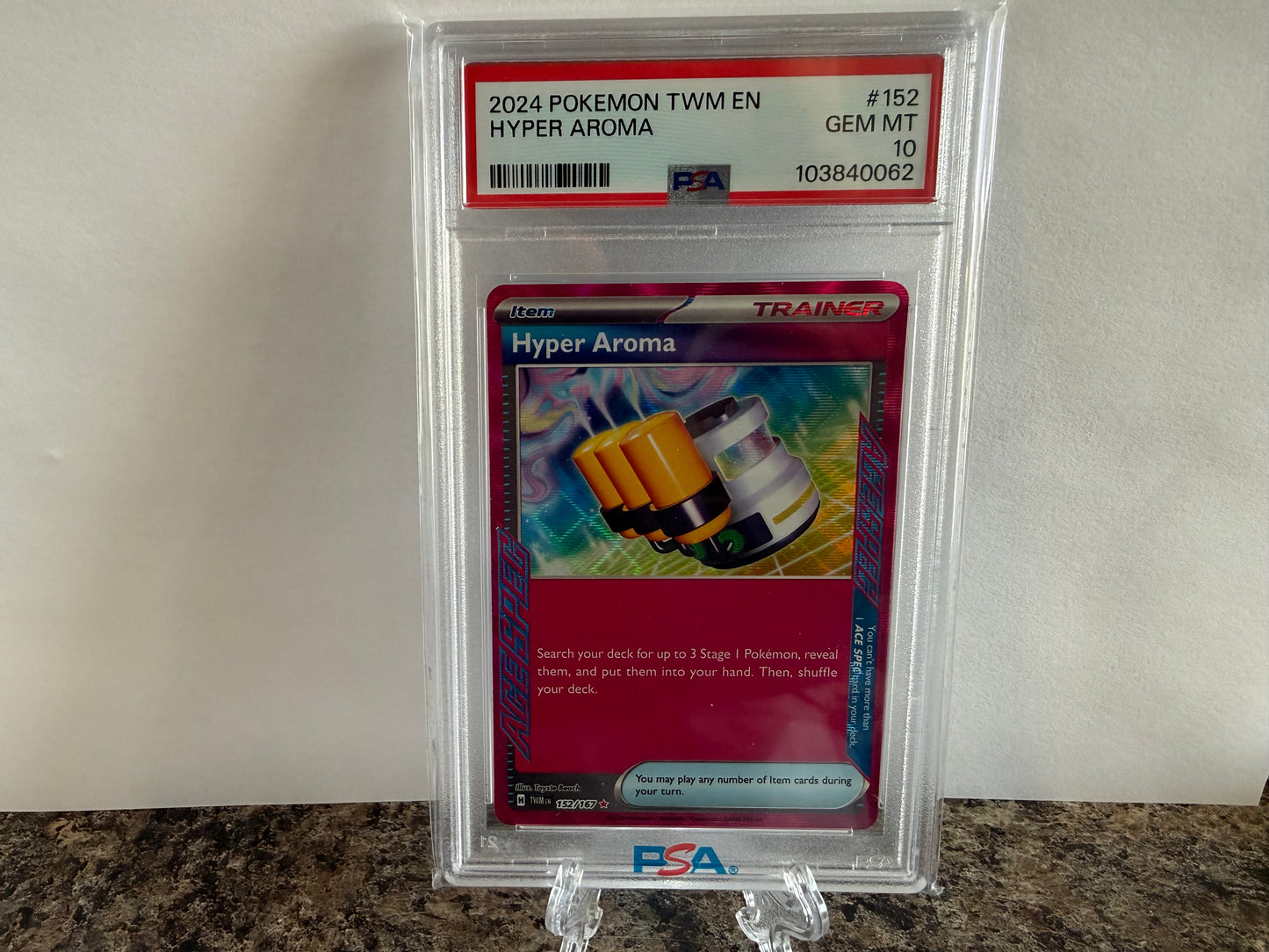 Hyper Aroma Ace Spec PSA 10 Gem Mint 2024 Pokémon Twilight Masquerade 152
