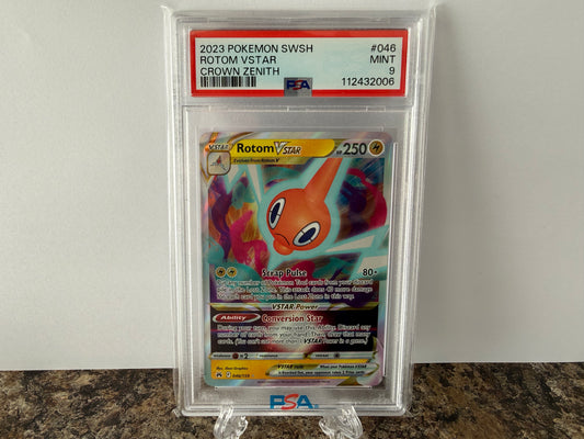 Rotom VSTAR PSA 9 Mint 2023 Pokemon SWSH Crown Zenith 046