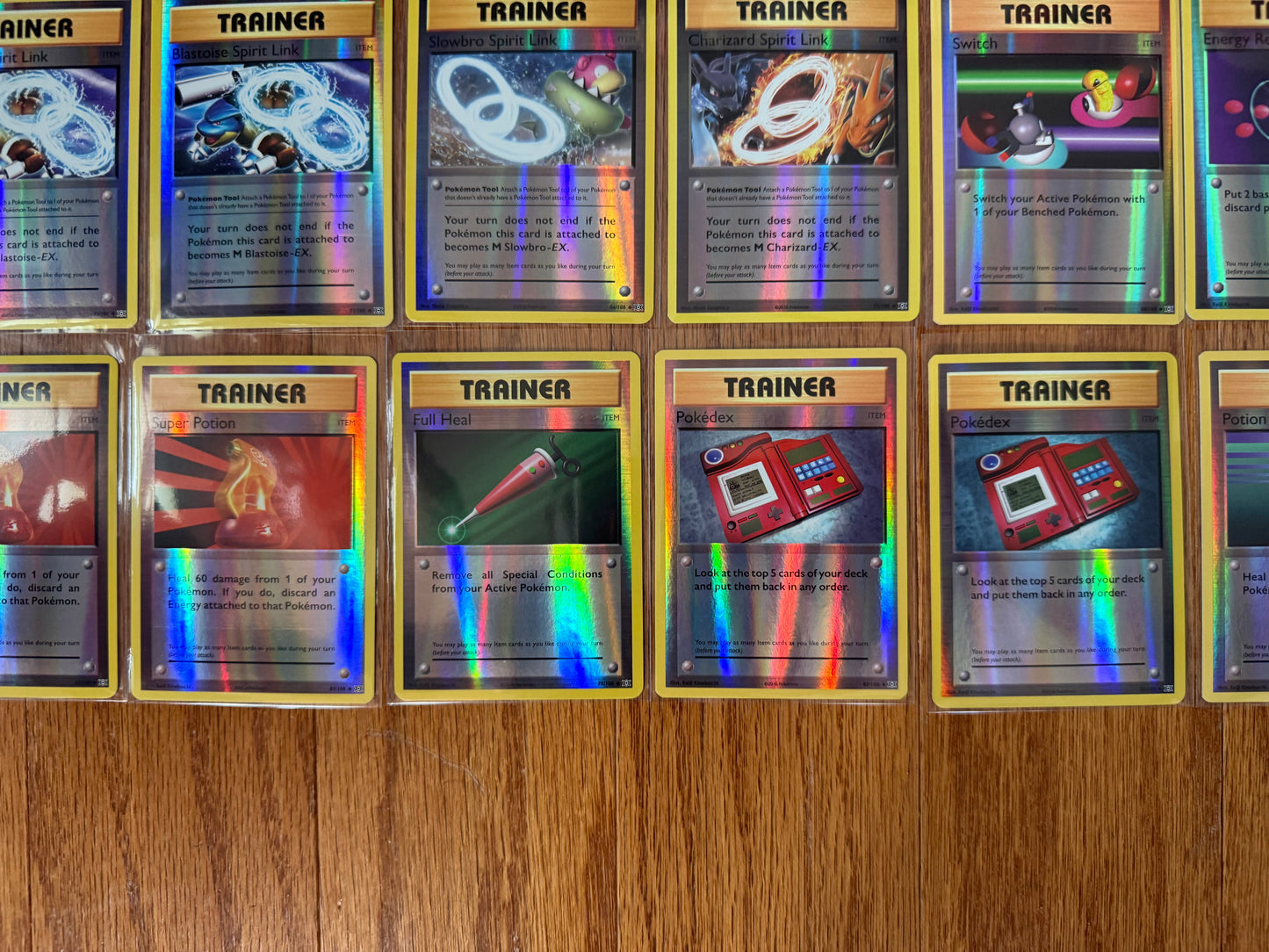 Lot of 24 Reverse Holo Trainers 2016 Pokémon XY Evolutions