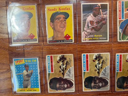 INSANE 32 Card Sports Card Lot - Mickey Mantle Willie Mays Sandy Koufax + More
