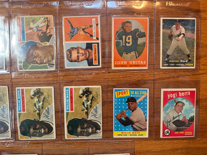 INSANE 32 Card Sports Card Lot - Mickey Mantle Willie Mays Sandy Koufax + More